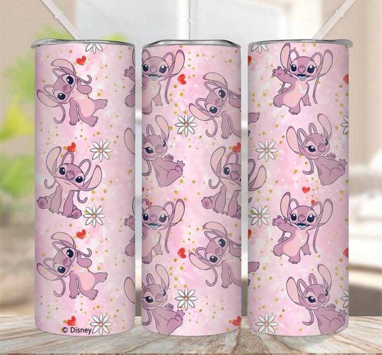 Disney Stitch / Angel Stainless Steal Tumbler