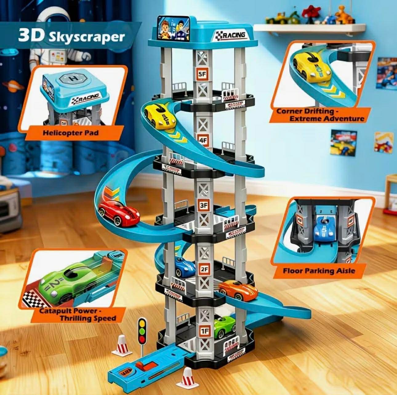 3D Multi-Layer Racing Track Set