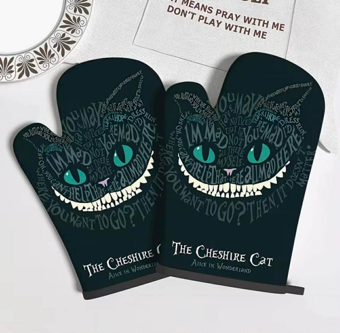Cheshire Cat Oven Gloves
