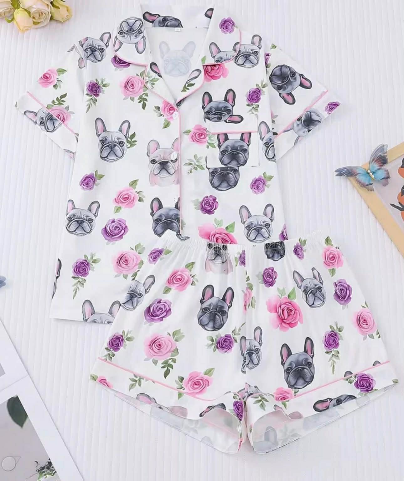Pug Print Pyjamas Set