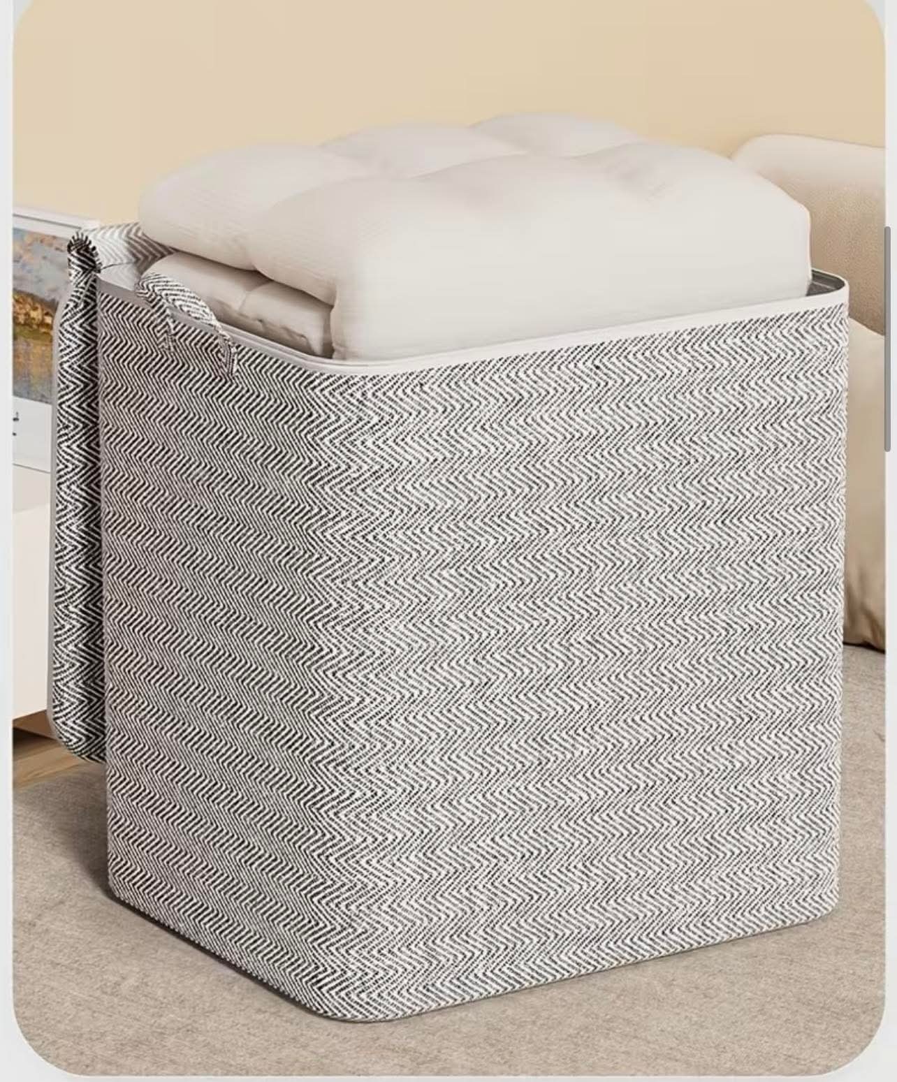1pc Large Capacity Storage Bag with Zipper and Handle