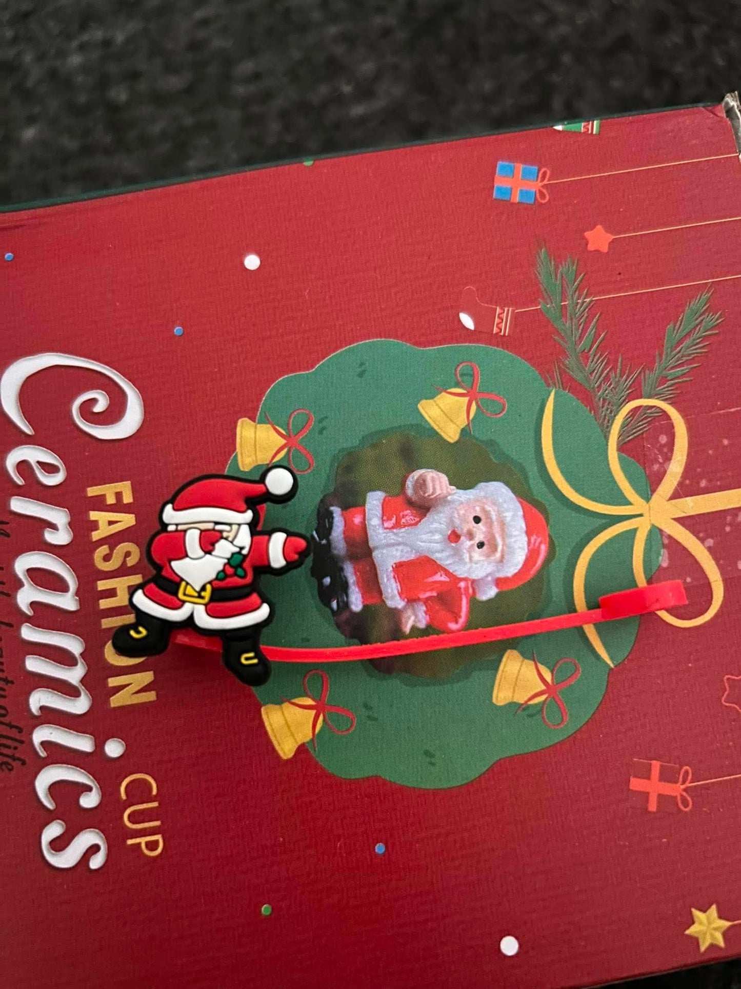 Santa straw topper