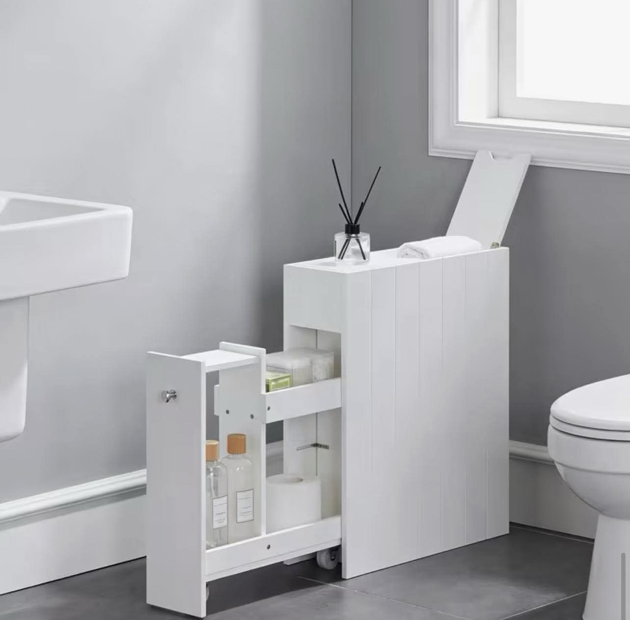 Slim Bathroom Storage Cabinet