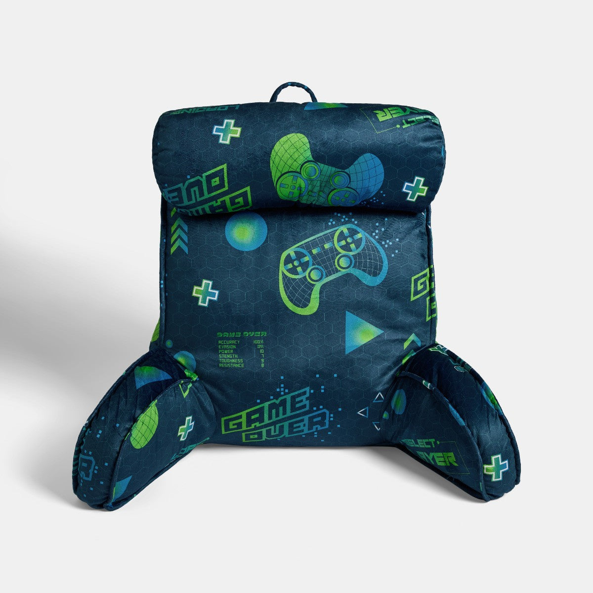 Gaming Cuddle Cushion with Head Rest - Navy