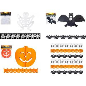 9M Halloween Garland Decoration Spooky Hanging Paper Display Pumpkin Skeleton Bat Designs Party Garlands Festive Decorations