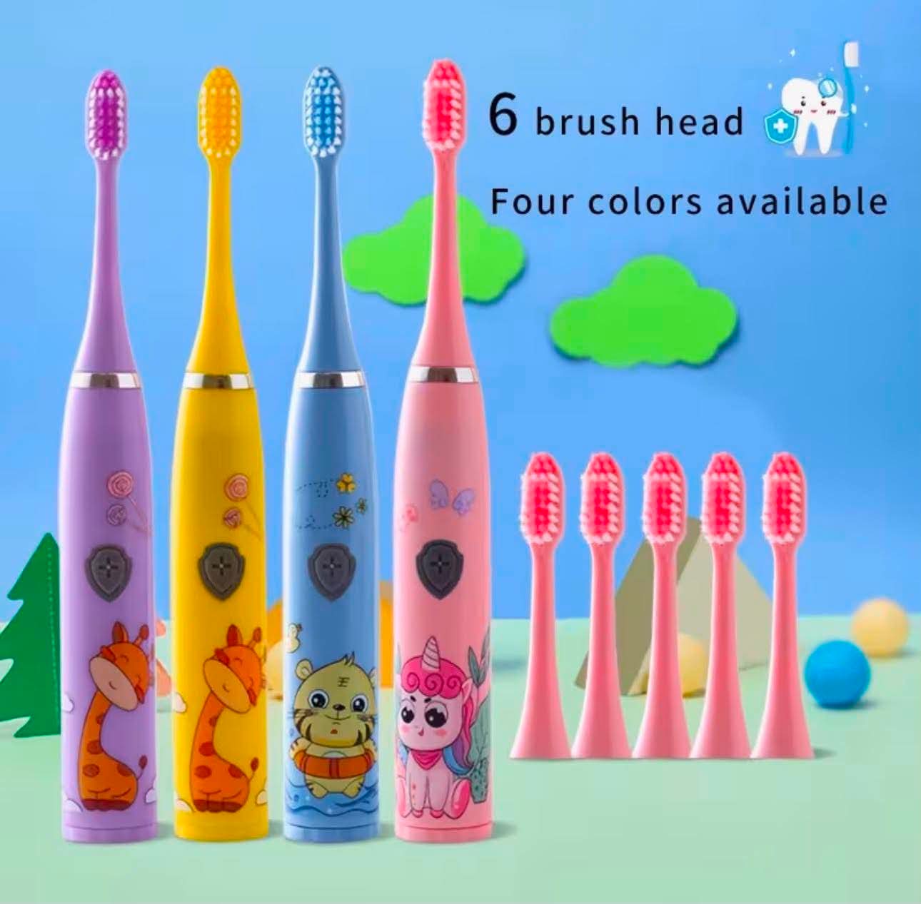 Cartoon Style Battery-Powered Electric Toothbrush