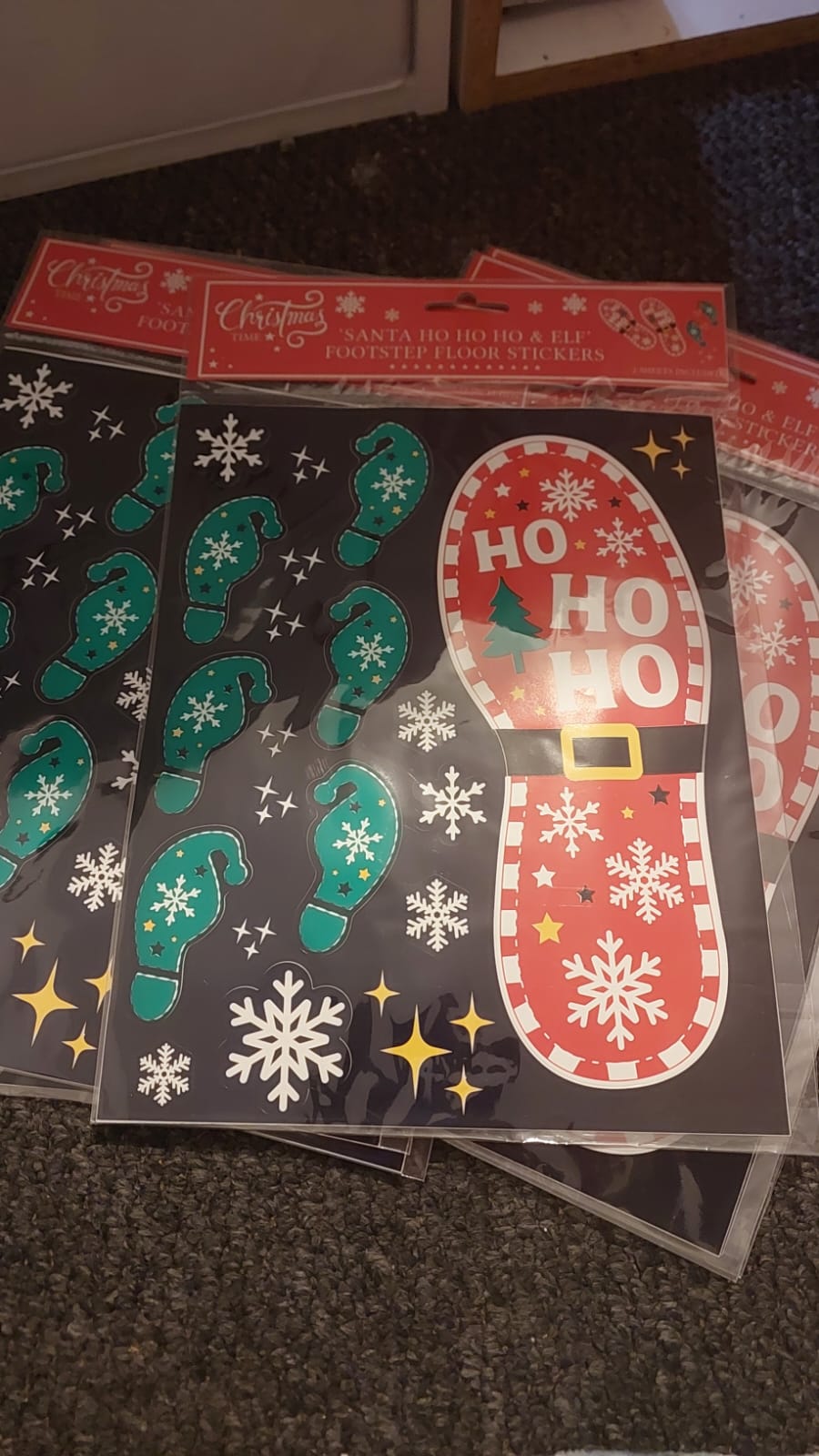 CHRISTMAS SANTA AND ELF FOOTSTEPS