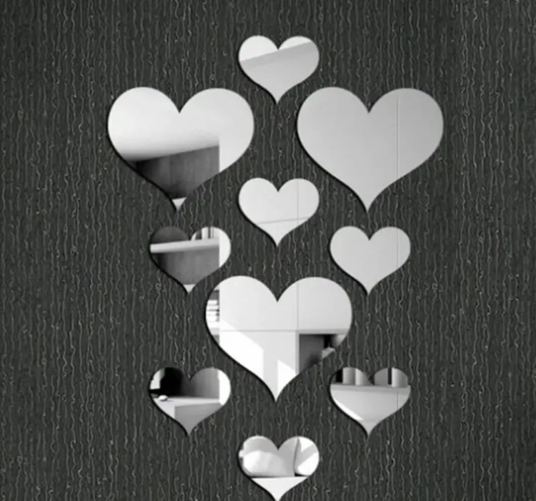 10Pc Mirror Wall Stickers