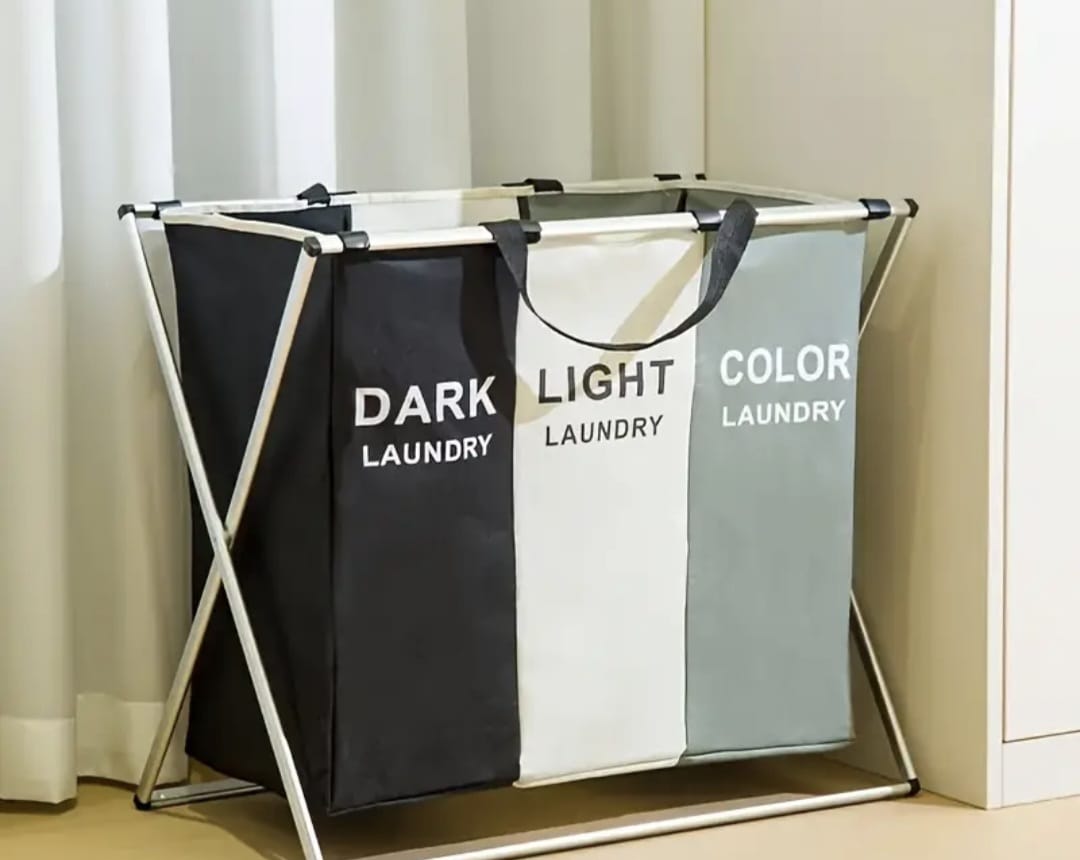 Sorting Laundry Organizer with Aluminum Frame