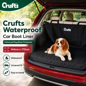 Crufts Waterproof Car Boot Liner – Universal Dog Boot Protector 144cm x 170cm
