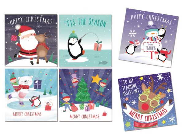 Children’s Mini Christmas Cards School Pack of 32