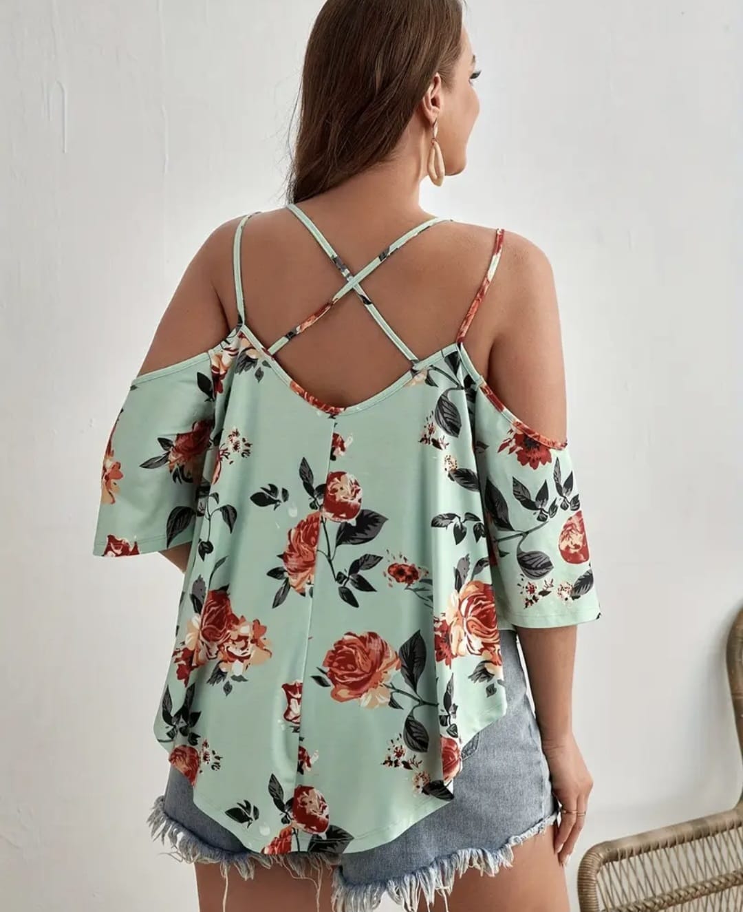 Plus Size Flower Top