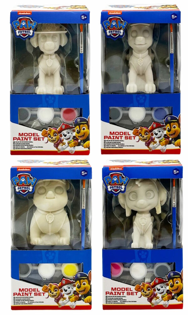 Paw Patrol Paint Your Own Model Figure Set with Brush & Paints