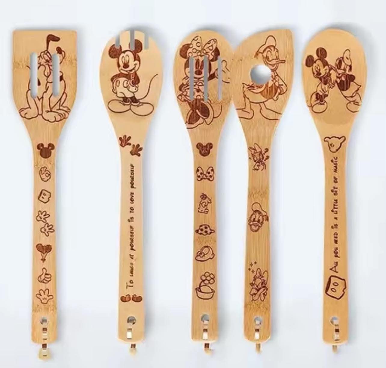 Minnie Mouse 5pc Wooden Spoon Set