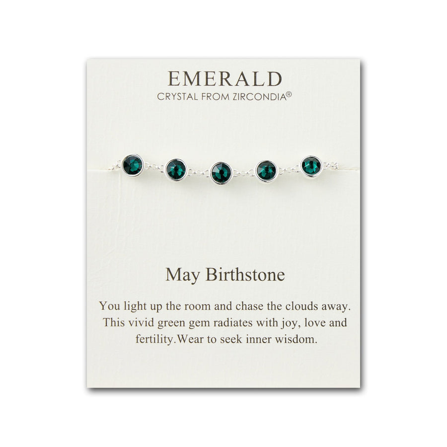 May Birthstone Bracelet Created with Emerald Zircondia