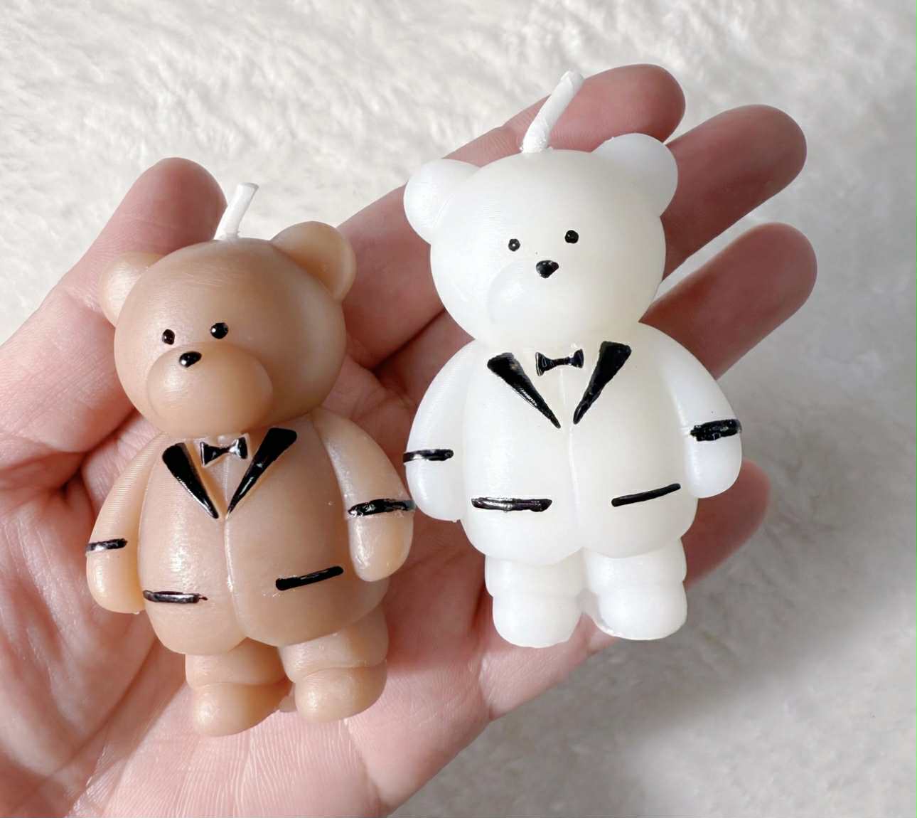 Cute Bear In Suit Shaped Scented Candle