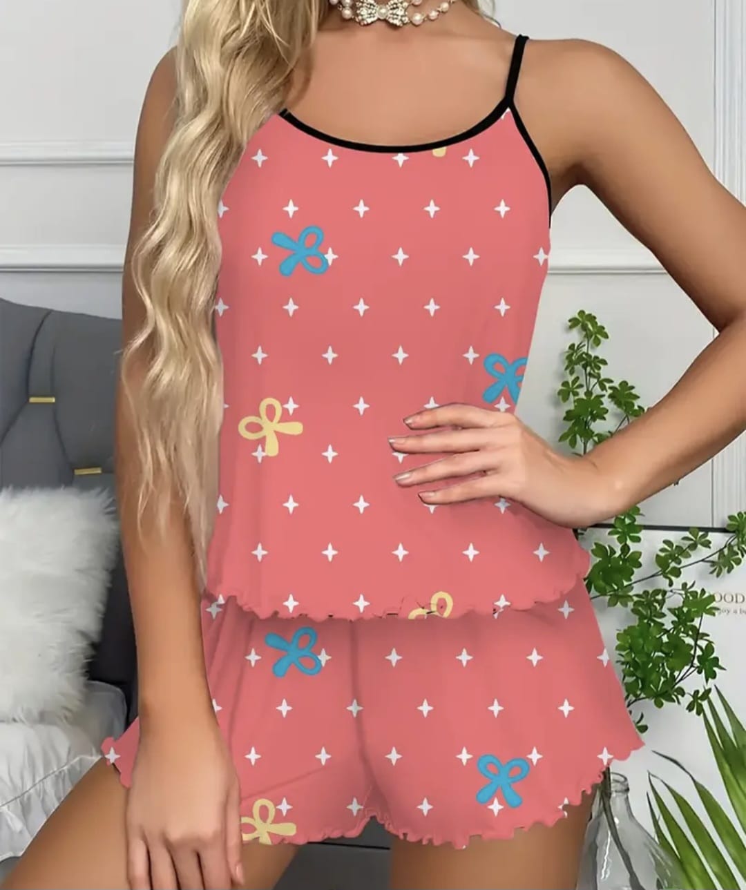 Women's Bow Pyjamas Set
