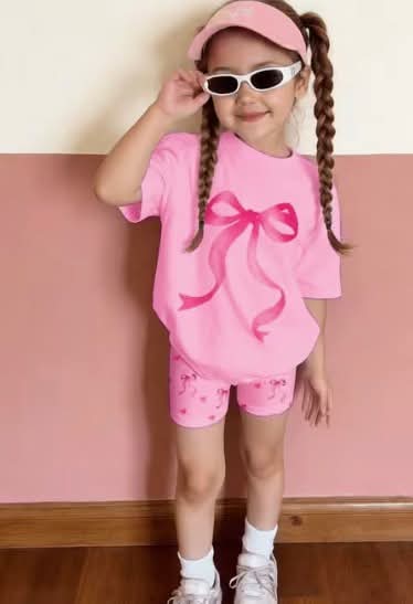 Girls Bow Short Sets