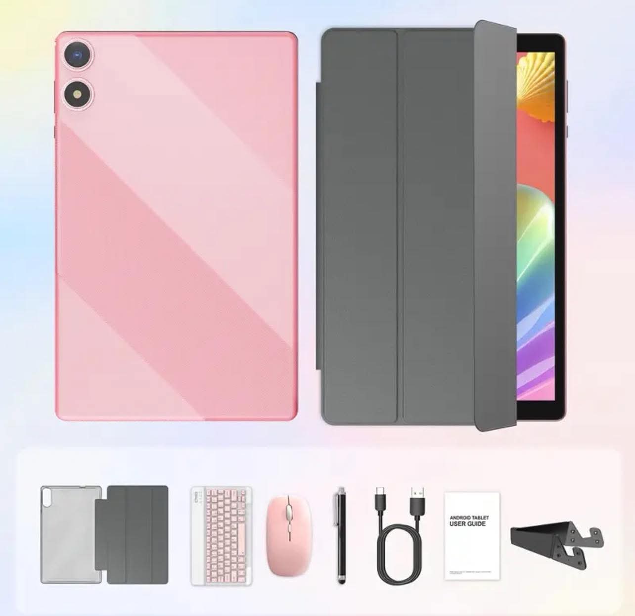 Pink Tablet + Pink Keyboard Set