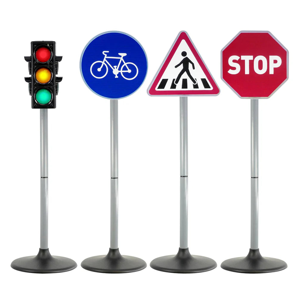 Kids Road Safety Traffic Lights and Road Signs
