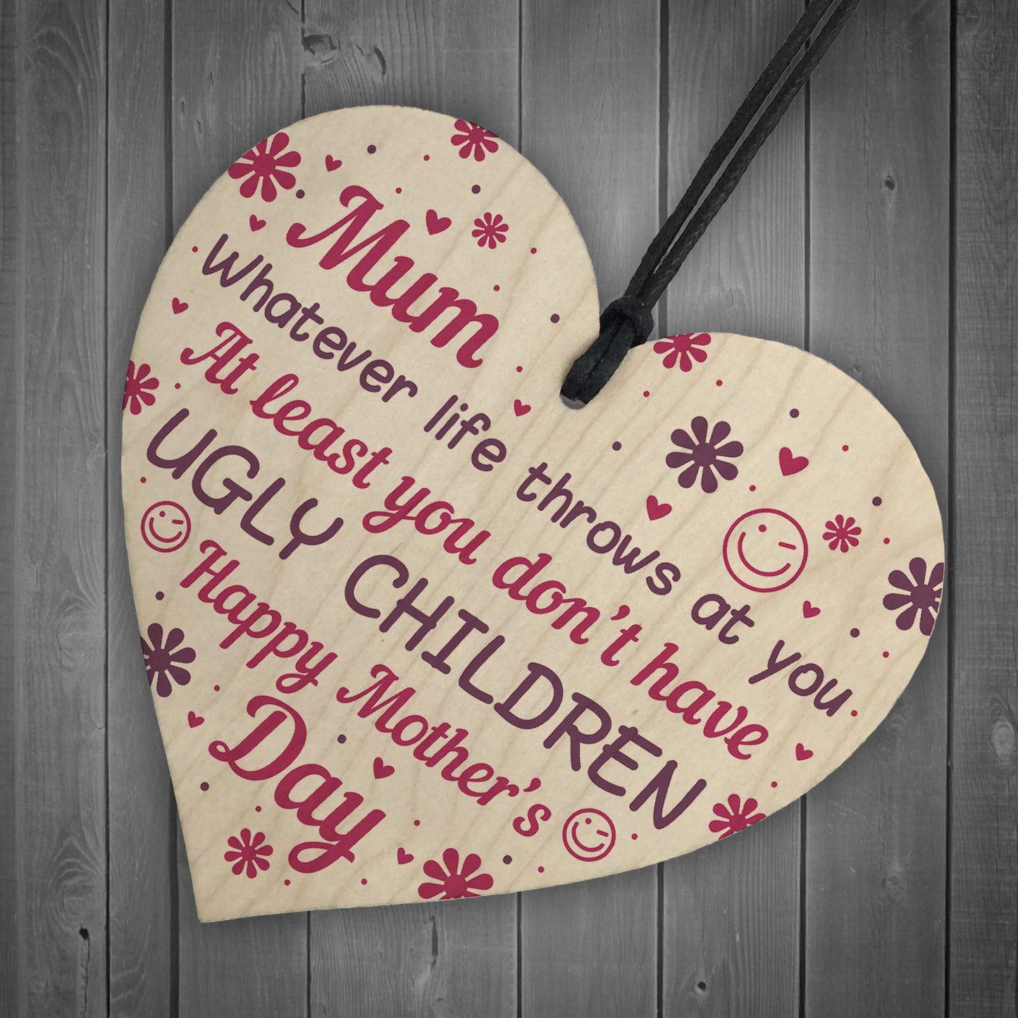 Wooden mum plaque