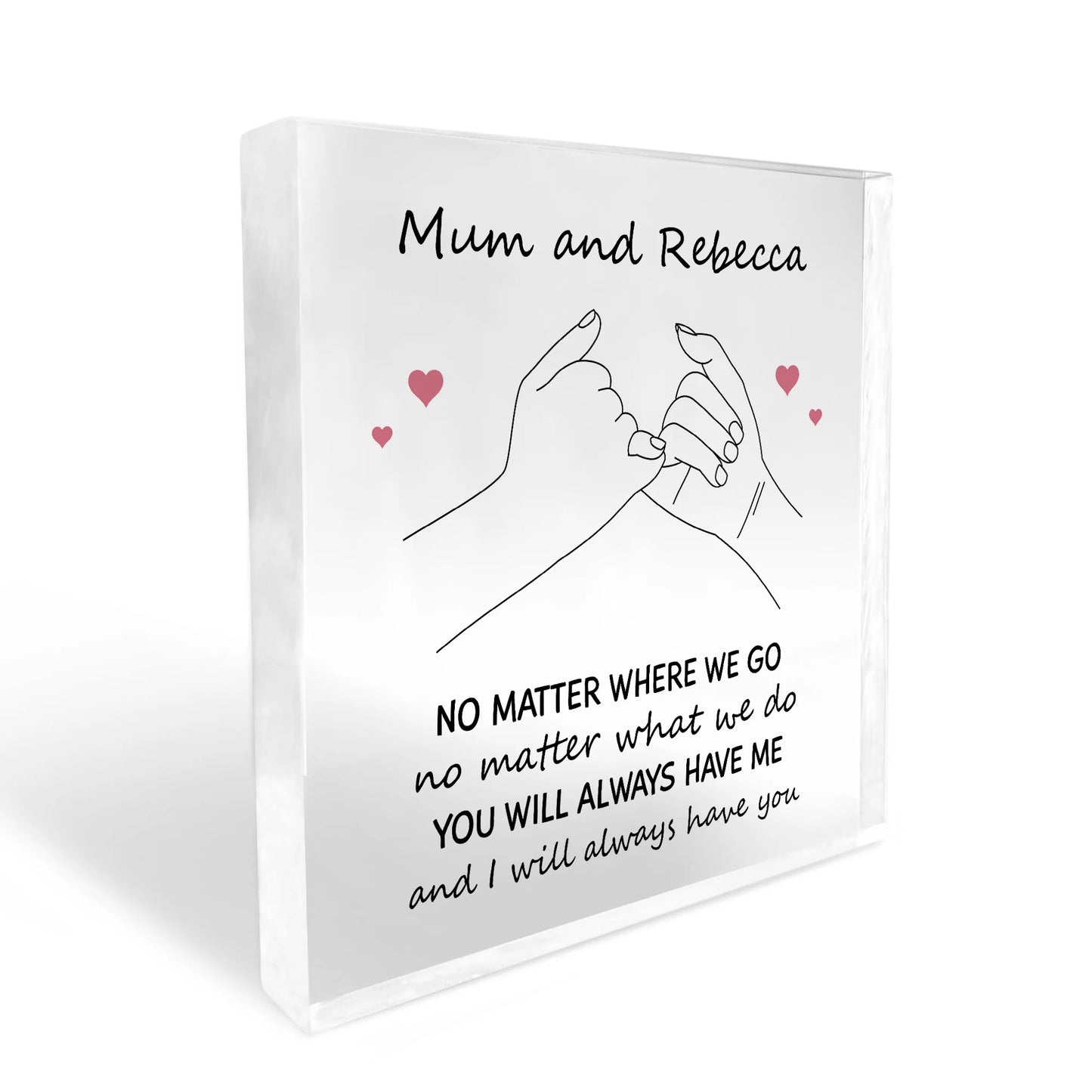 Mother and Daughter acrylic block