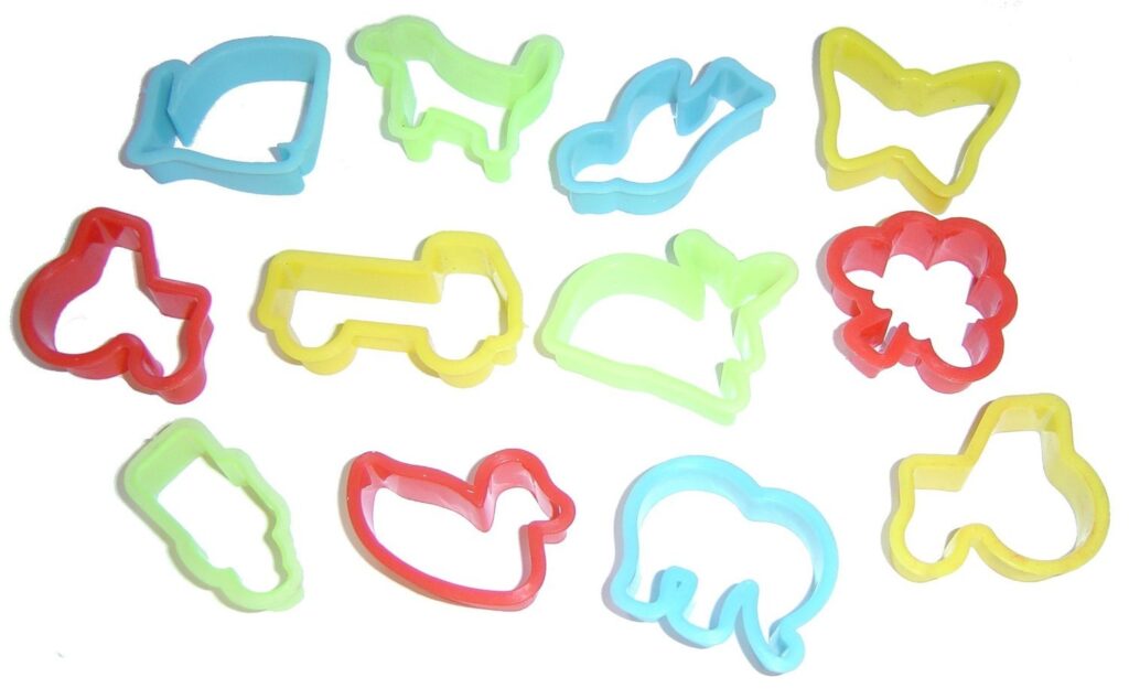 Pack of 12 Animal Shaped Dough Cookie Cutters