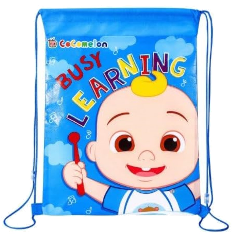 CoComelon Pull String Back To School Gym Swim PE Kit Bag