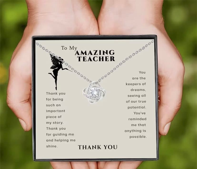 Teacher necklace gift