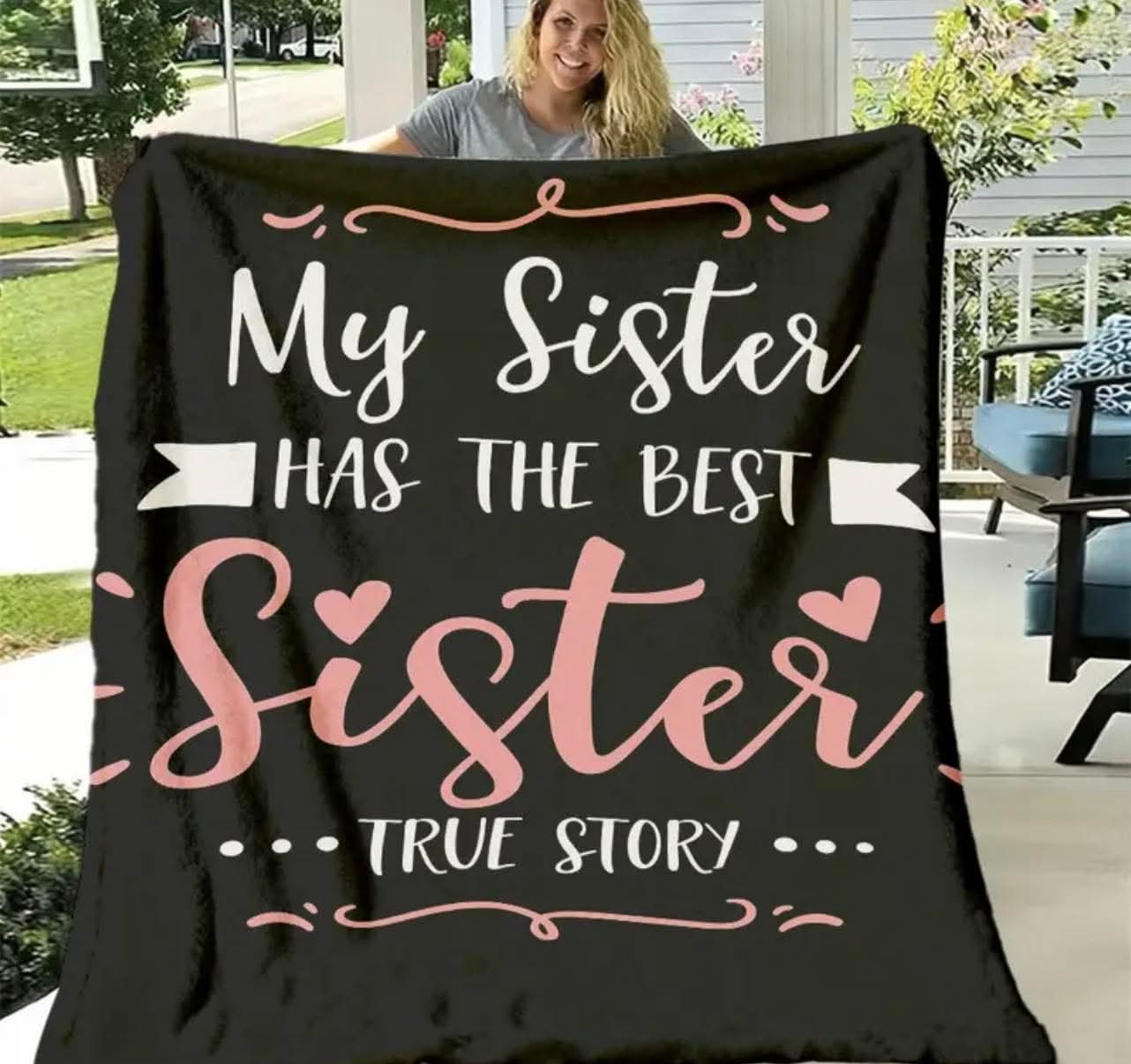 My Sister Has The Best Sister Blanket