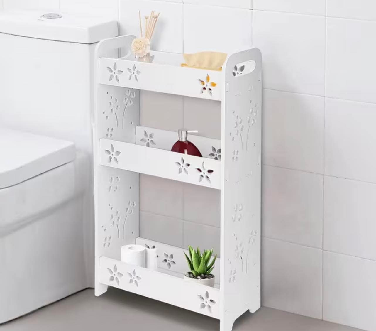 3 Tier Bathroom Storage Narrow Storage Unit