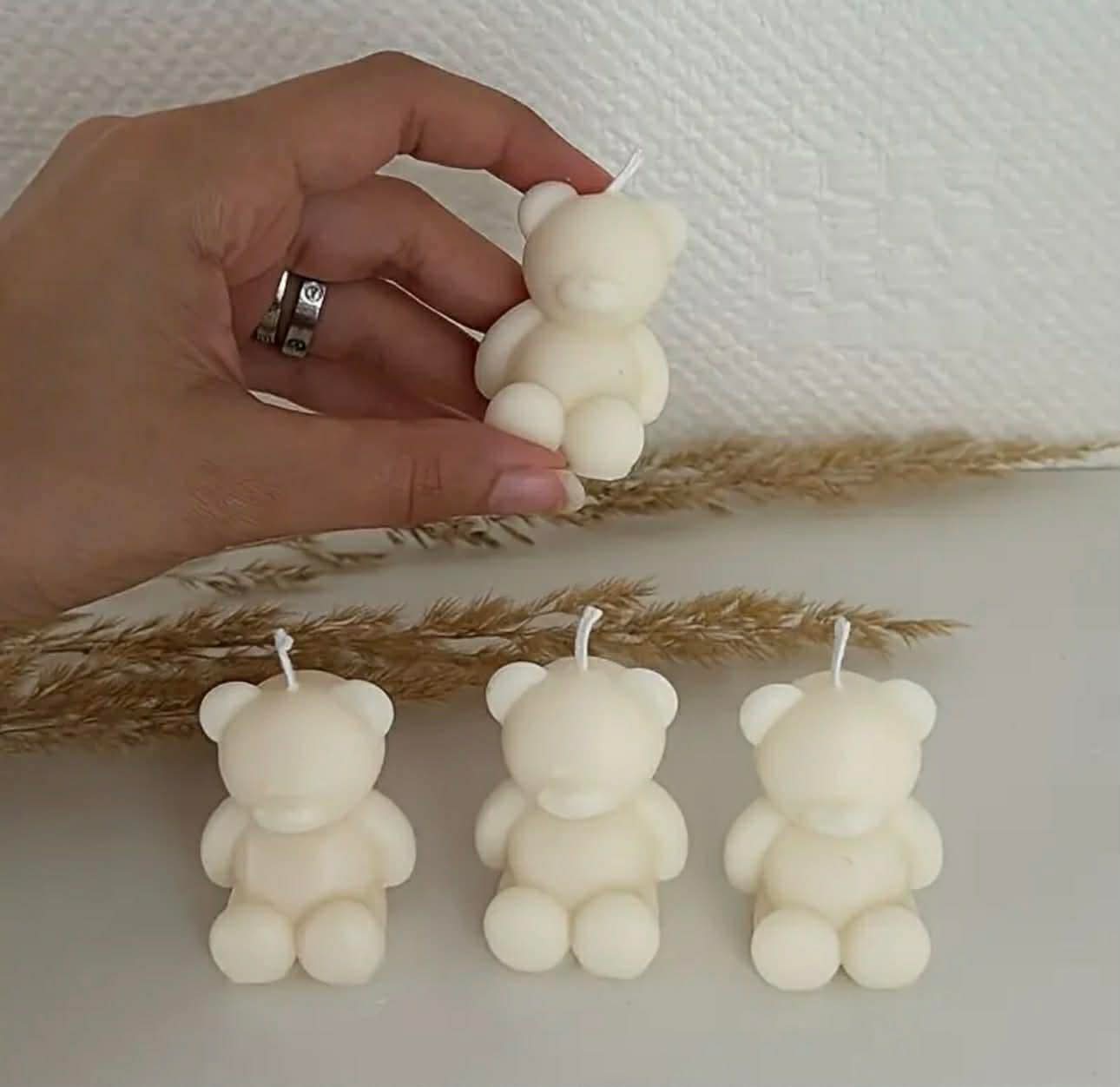 1pc Cute Mini Bear Smokeless Scented Candle