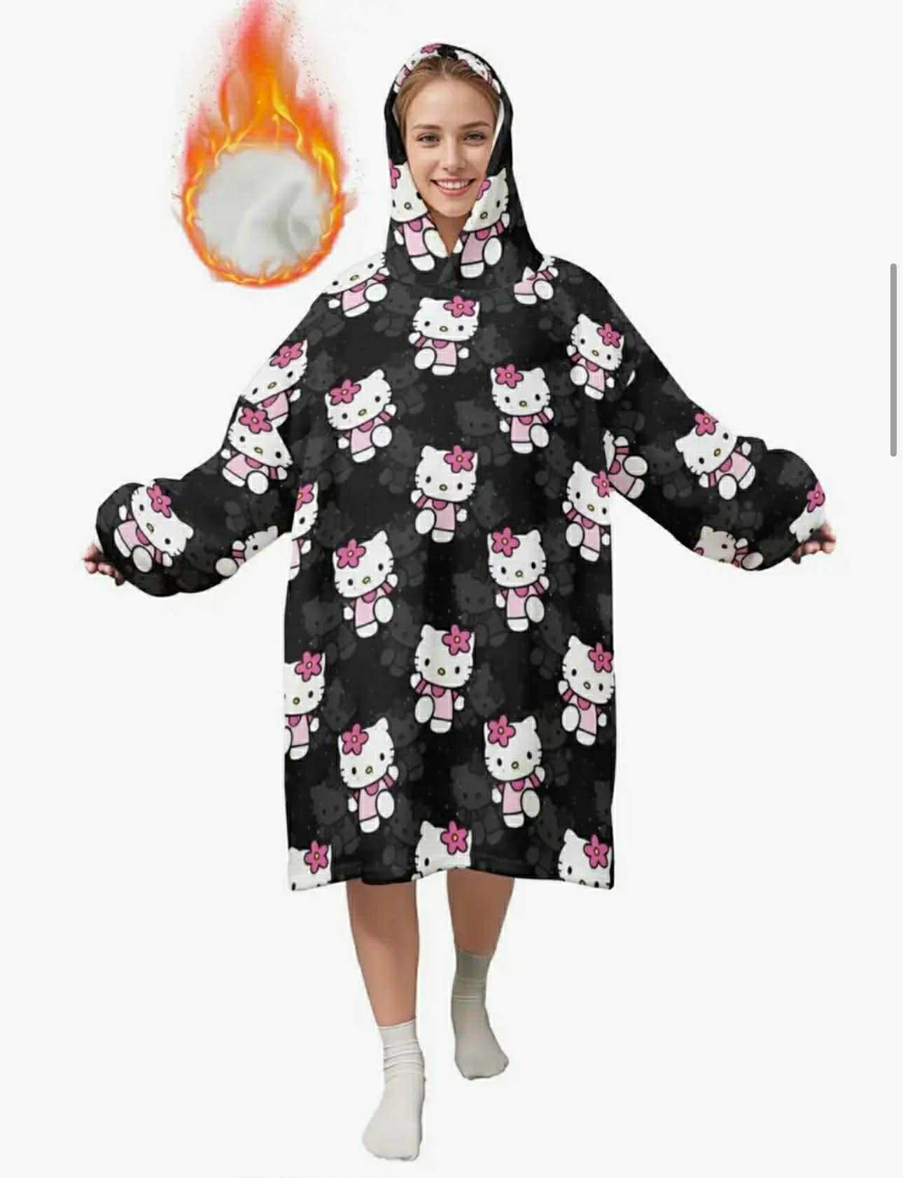 Hello Kitty Hoodie Blanket