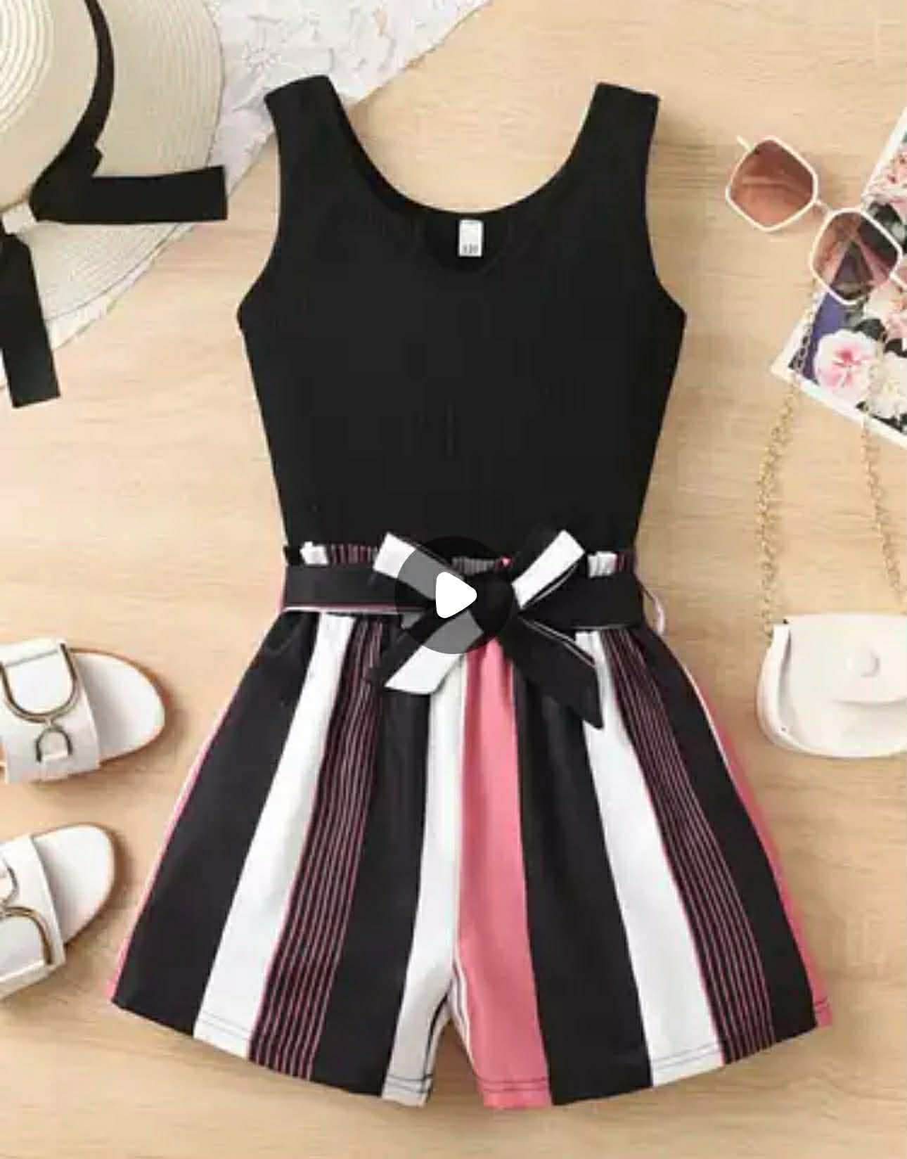 2Pc Girls Summer Short Set