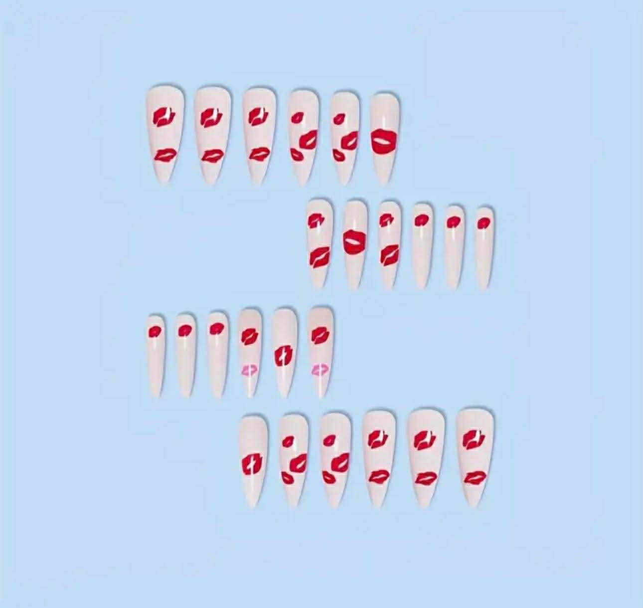 Lip Print Press On Nails