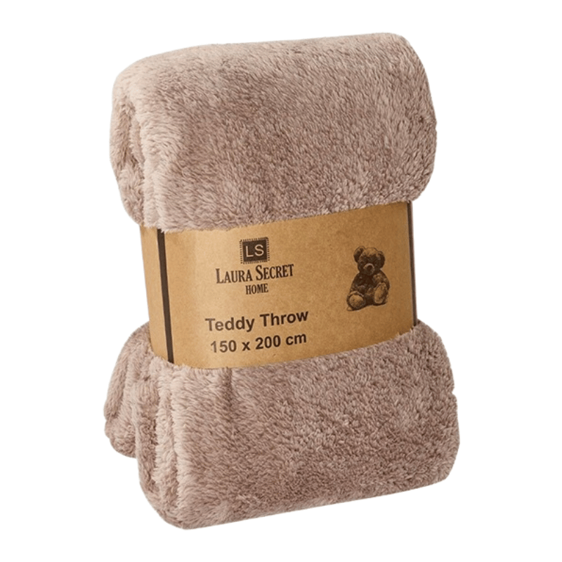 LUXURY SOFT TEDDY BLANKET THROW MOCHA