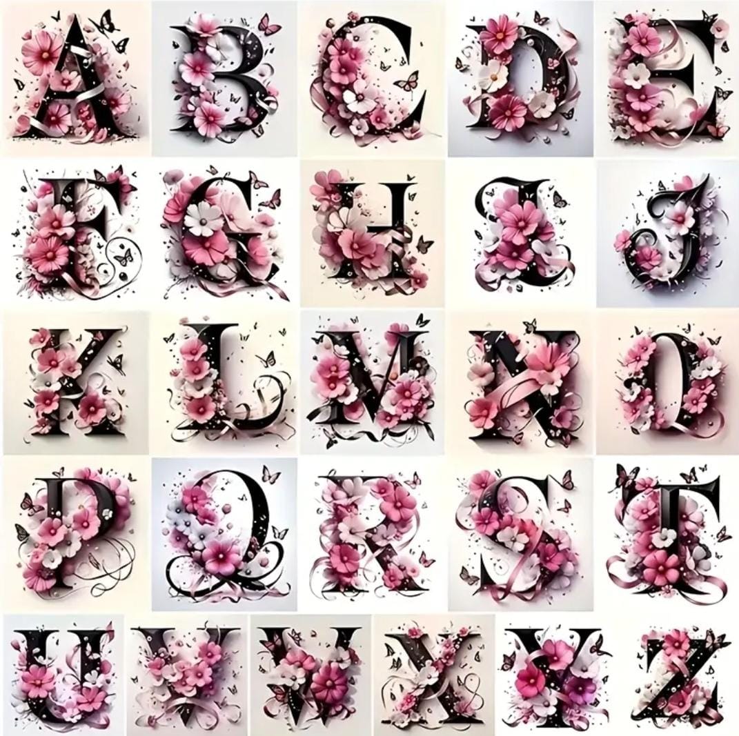 Alphabet Diamond Art
