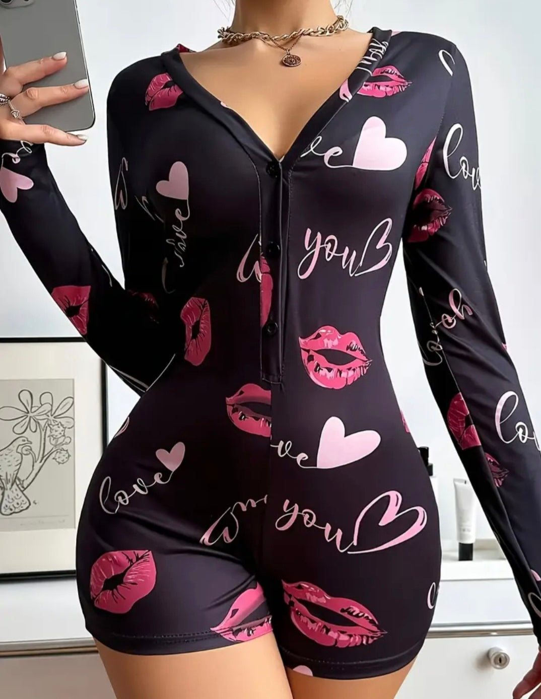 Women's Sexy Long Sleeve Romper