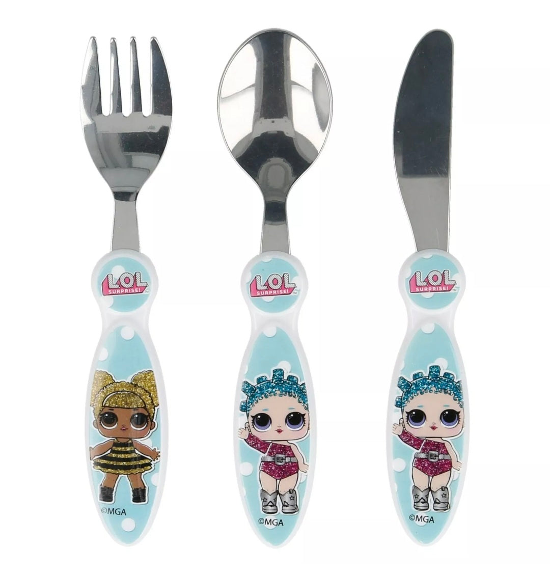 Lol Surprise 3Pc Cutlery Set