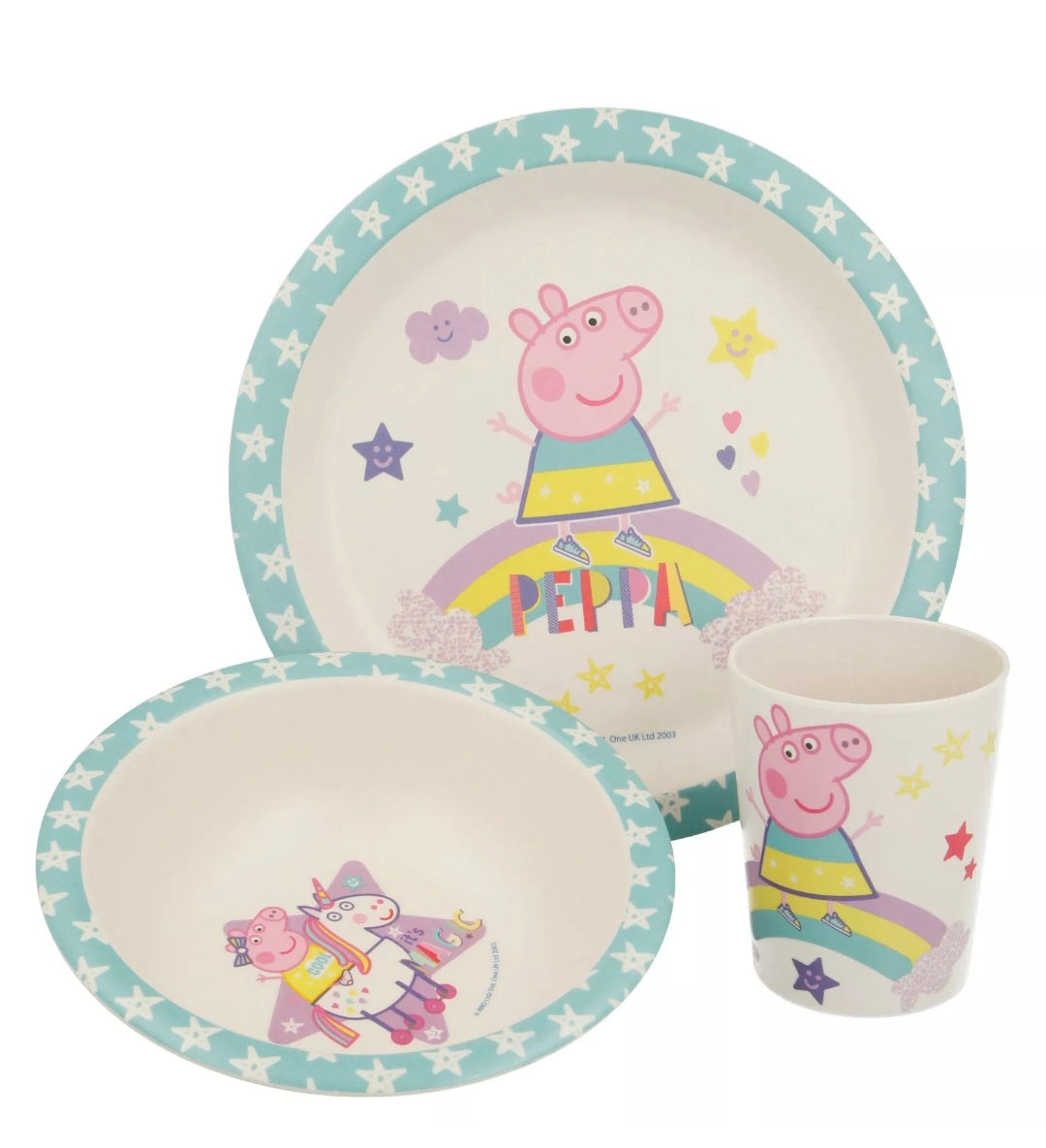 Peppa Pig 3Pc Wooden Dinner Set