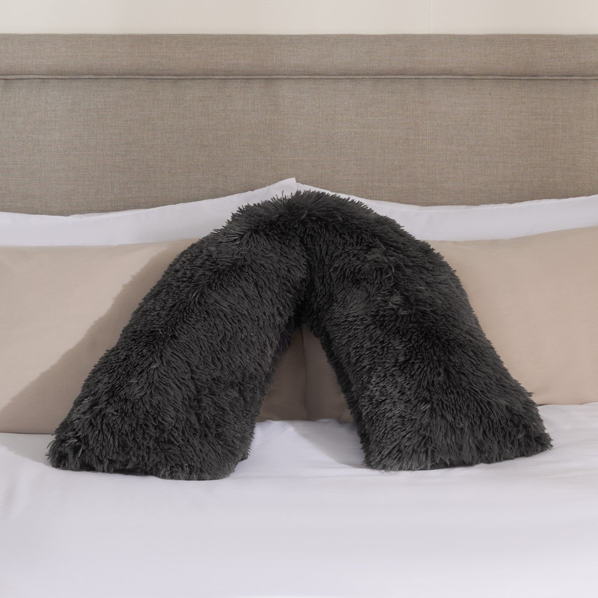Long Hair V Shape Pillow - Charcoal