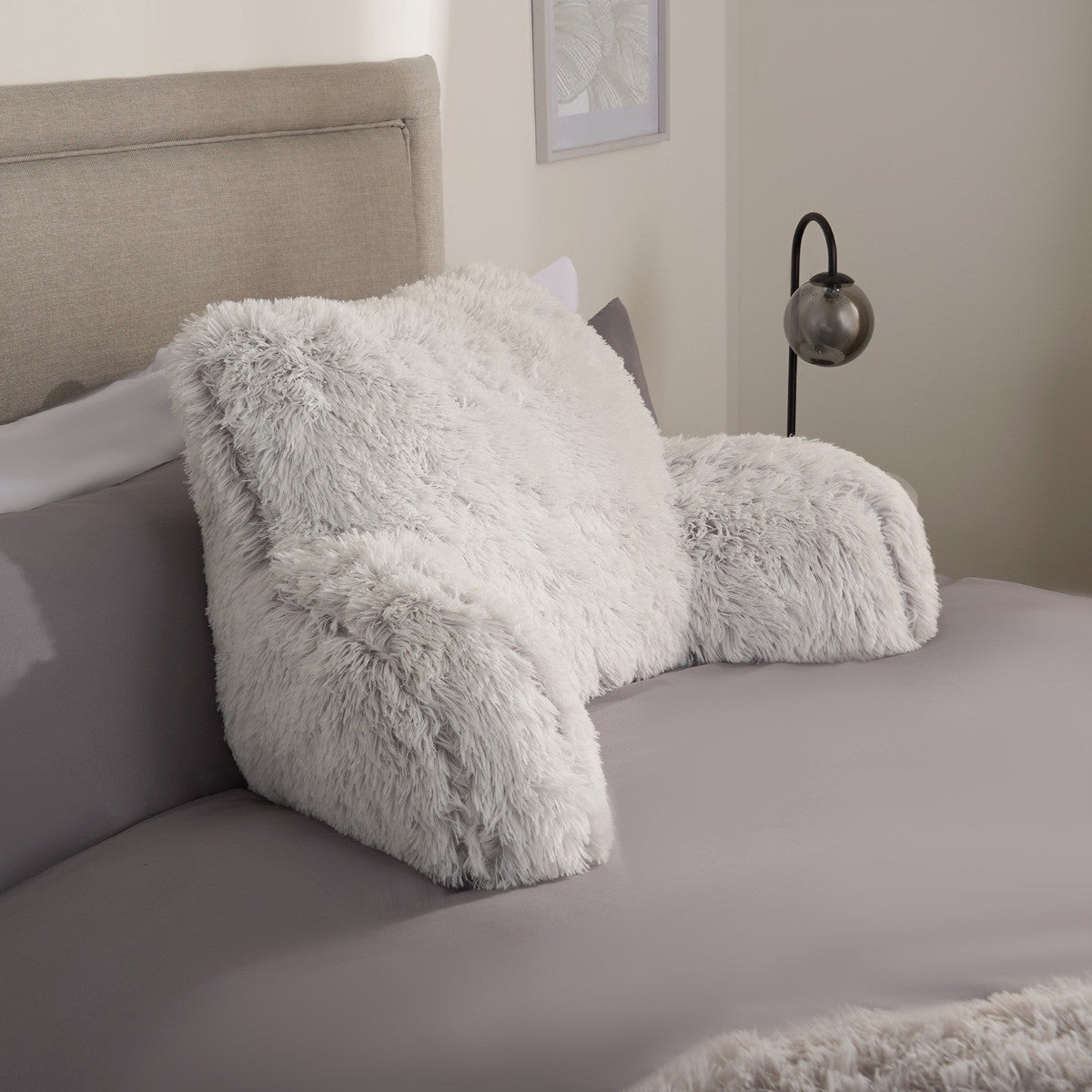 Long Hair Cuddle Cushion - Grey
