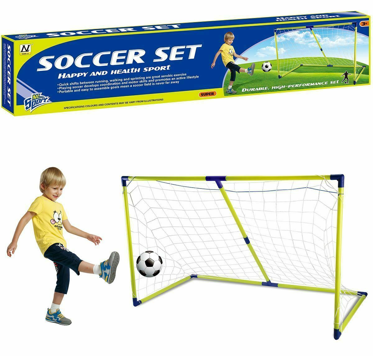 Junior Football Training Goal Net Set With Ball & Pump