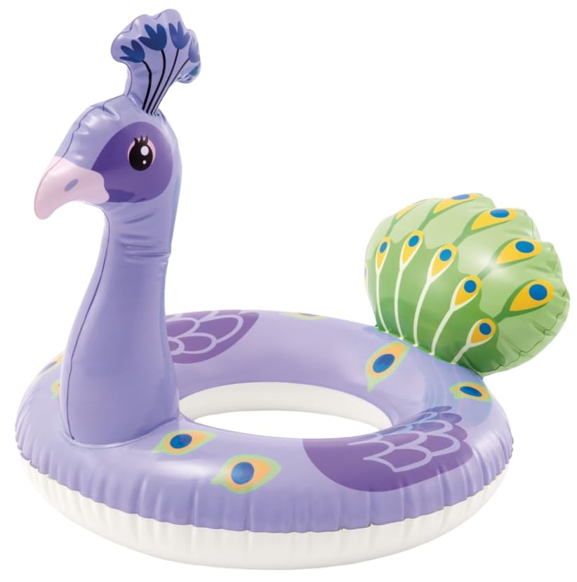 Peacock Inflatable Swim Ring Float for Kids Aged 3–6 Years
