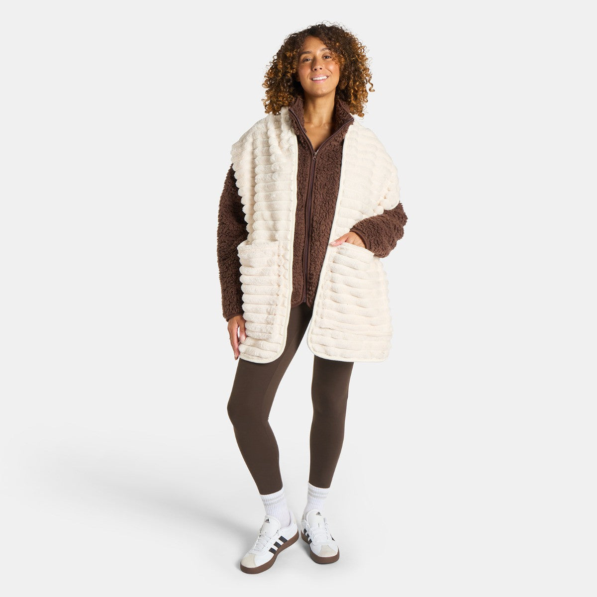 Ribbed Fleece Pocket Scarf