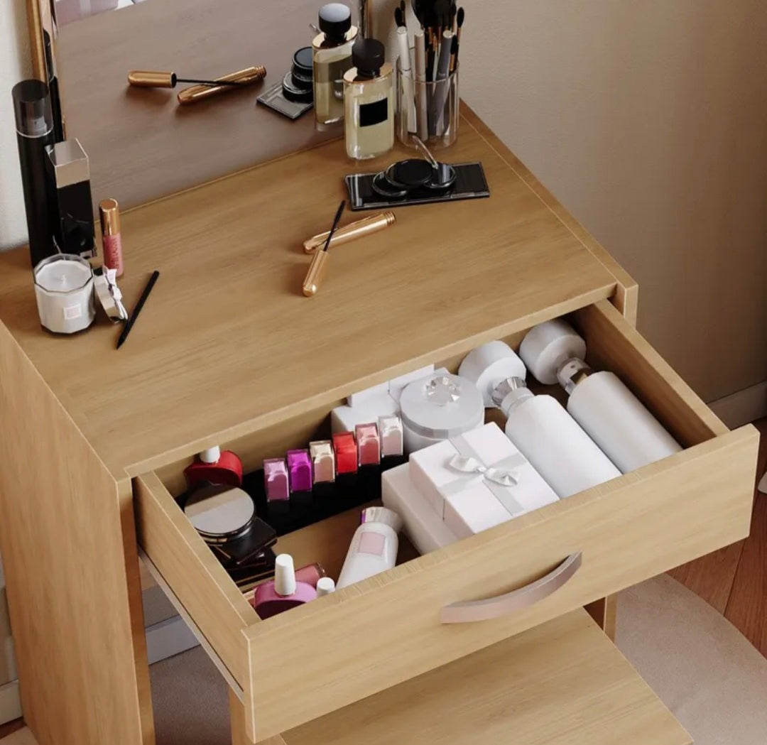 Dressing Table With Mirror & Stool
