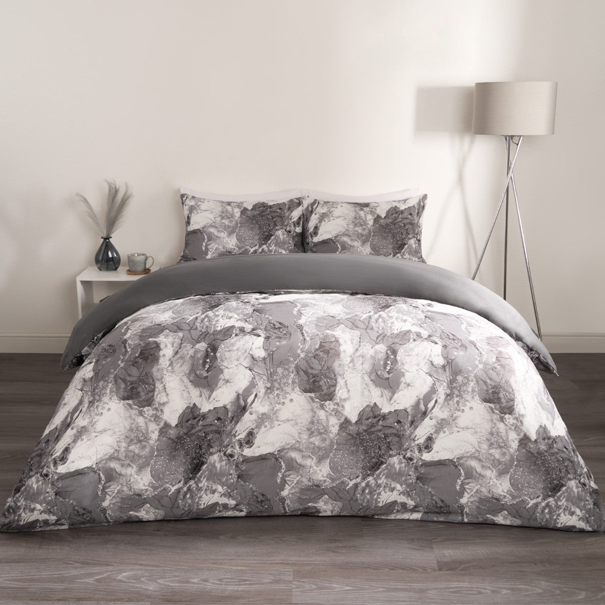 Marble Print Duvet Set - DOUBLE