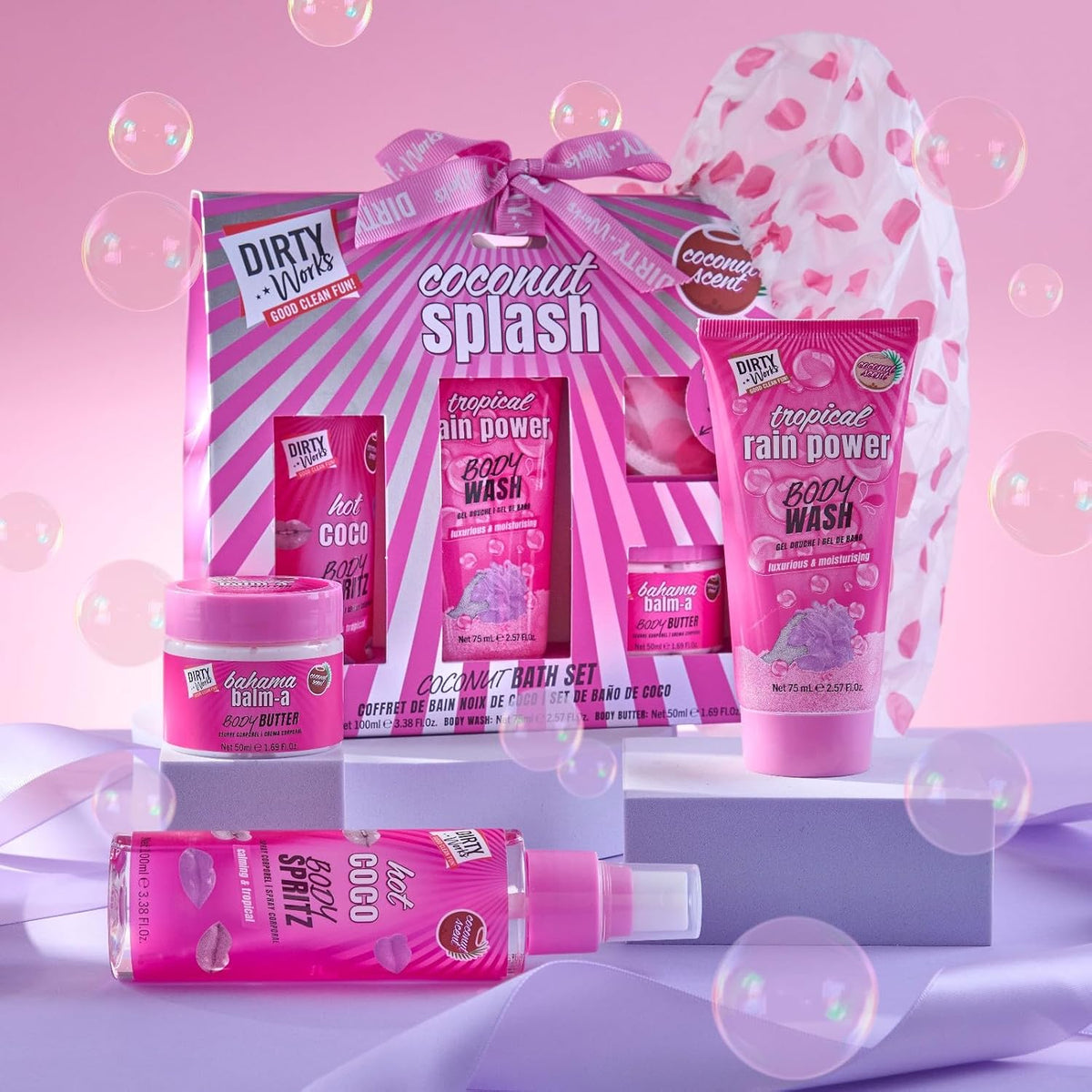 Dirty works - coconut splash bath & body gift set