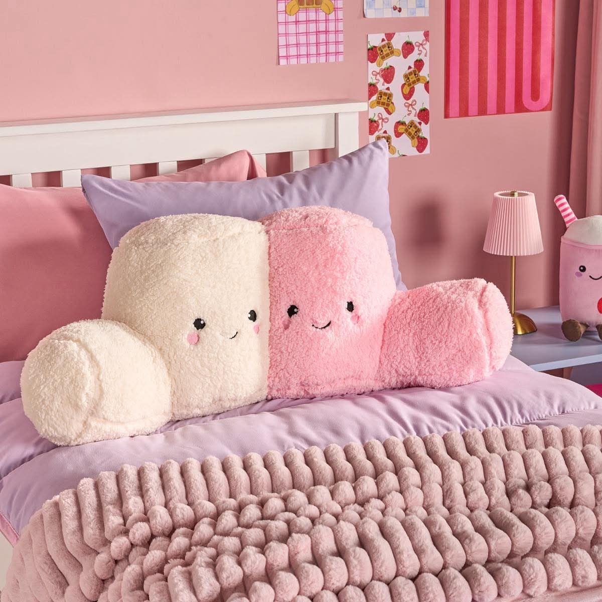 Cotton & Candy the marshmallow cuddle cushion - pink/white
