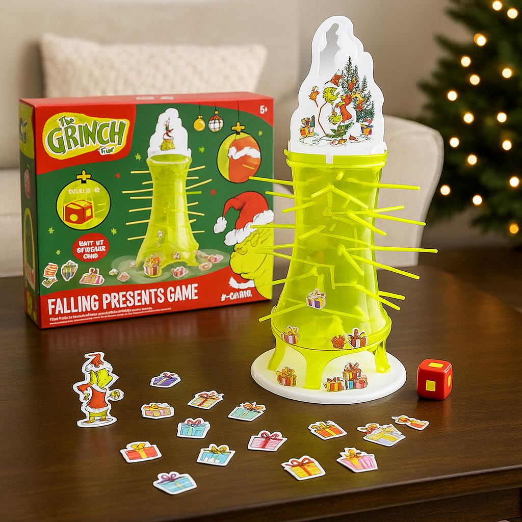 Official The Grinch falling presents family board game